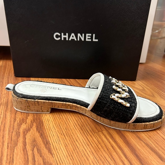 Chanel Tweed Slide Sandals Women’s EU Size 42 w/ box - Picture 11 of 12